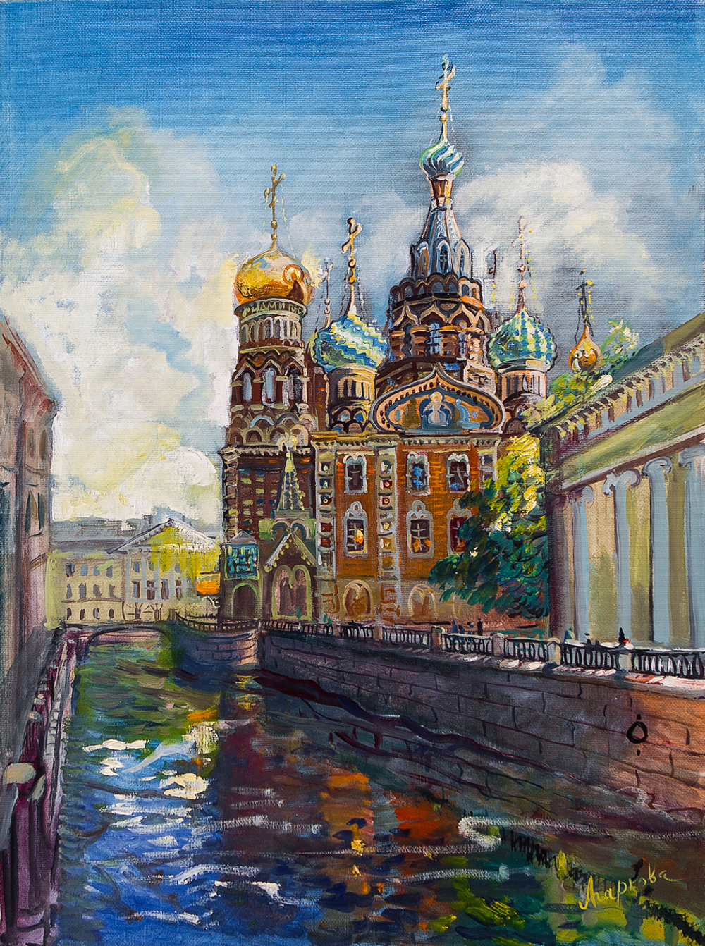 Картина маслом "Храм Спас-на-Крови" Агаркова