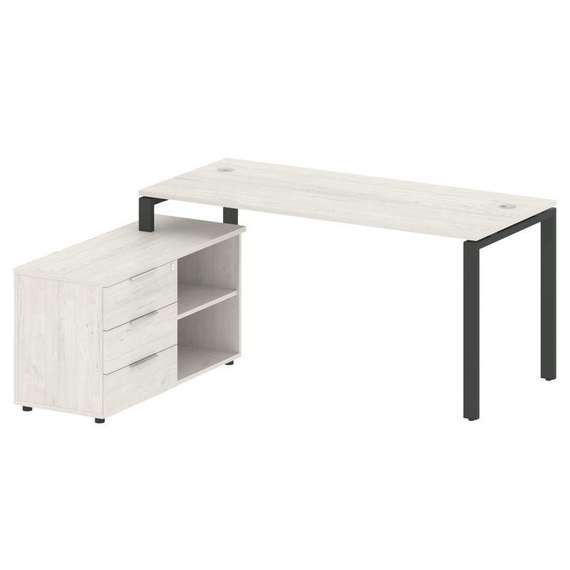 Метал Систем Рабочая станция с тумбой на П-образном м/к БП.РС-СТС-2.4 (L)