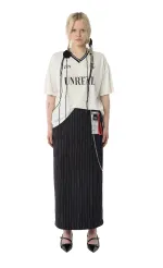 Юбка Kraizy Stripes Макси в полоску черная