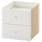 Стеллаж 4 ячейки с ящиками - IKEA KALLAX, 42х147 см, белый, КАЛЛАКС ИКЕА