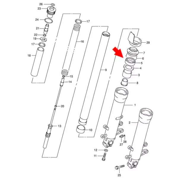 Suzuki 51153-34E00 Сальник вилки оригинал