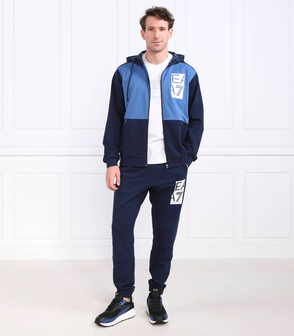 Худи EA7 - голубой(3RPM55 PJ05Z)
