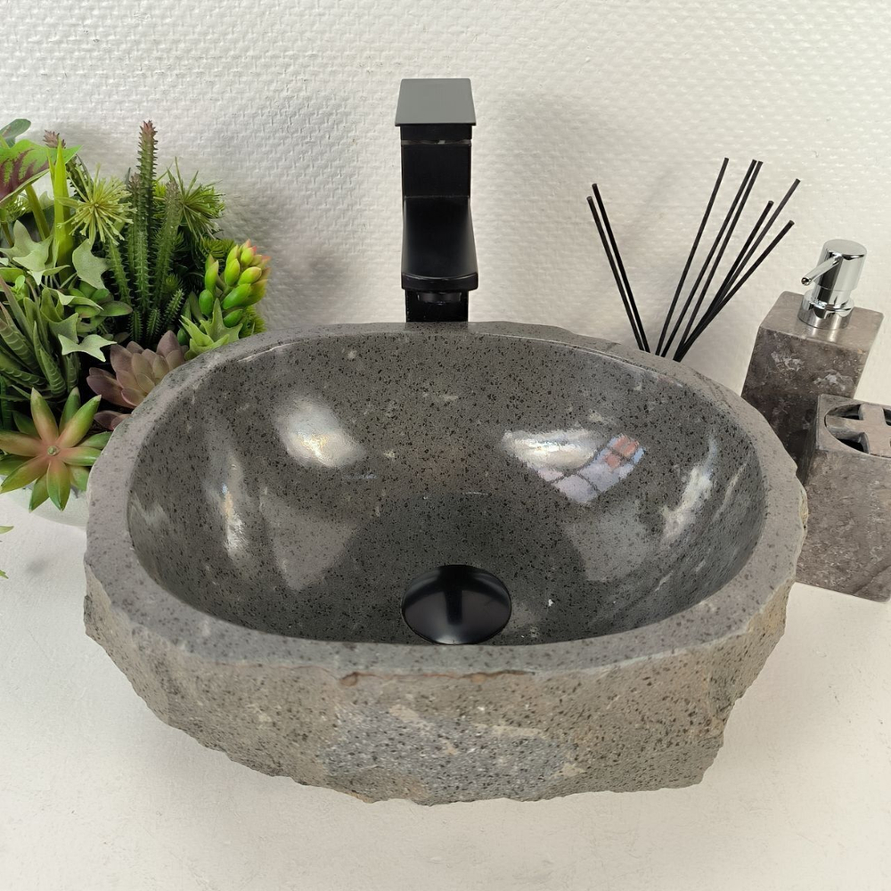 Каменная раковина из андезита Erozy Grey EA-05562 (36*31*15) 0037 из натурального камня