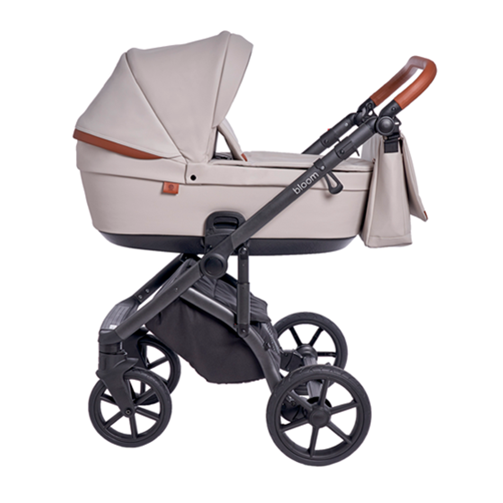 Детская коляска Roan Bloom 3 в 1 New 2021 эко-кожа (Розовый) Island Stone