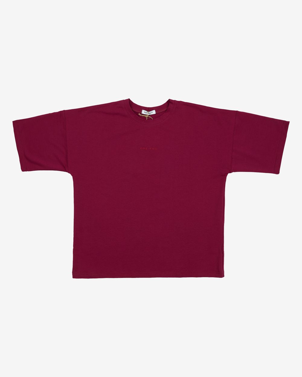Футболка One Two Logo Beaujolais бордовая