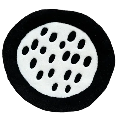 Коврик-лежанка черно-белая, 70х75