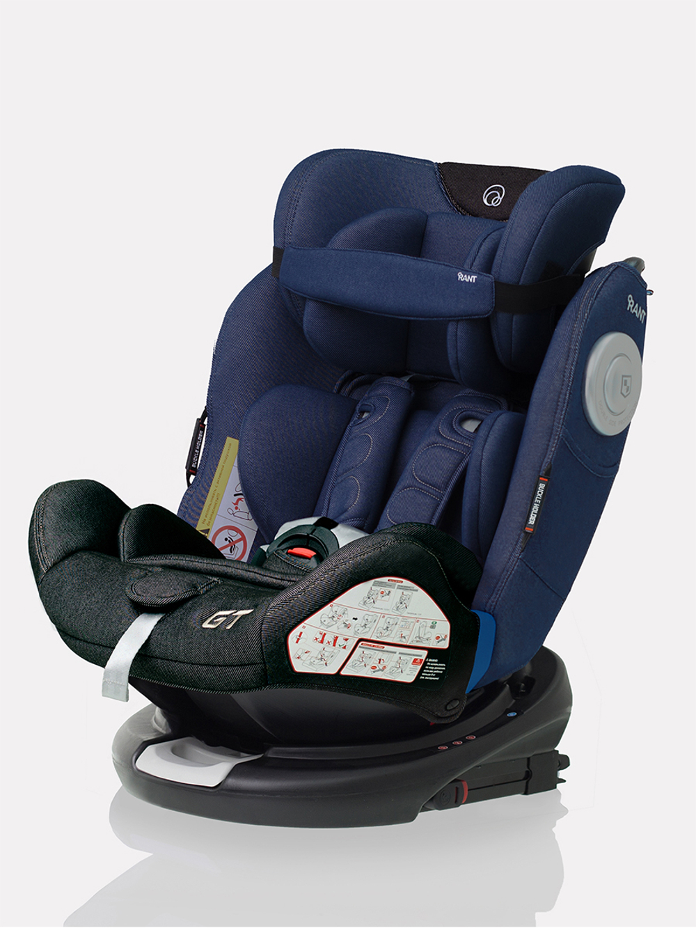 Автокресло C05001 "GT NEW" isofix Top Tether группа 0-1-2-3  (0-36 кг) jeans black/blue