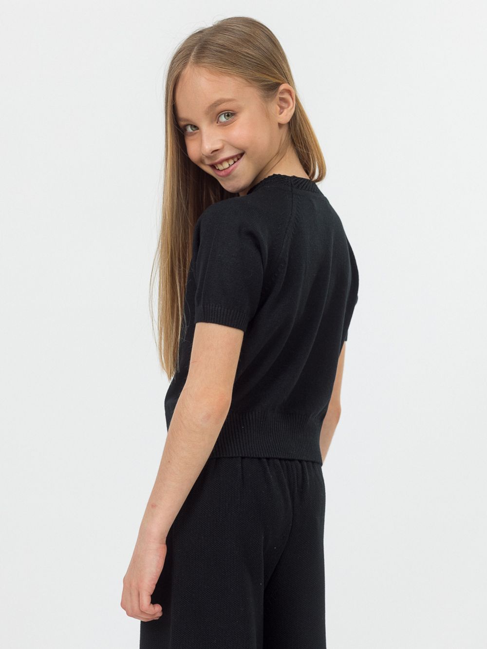 Джемпер для девочки в школу AT1020 черный