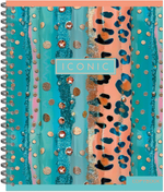 Тетрадь общая 96 л., PASTEL GOLD LEOPARD, обложка-мелов.картон+сплошной УФ-лак, металлический гребень
