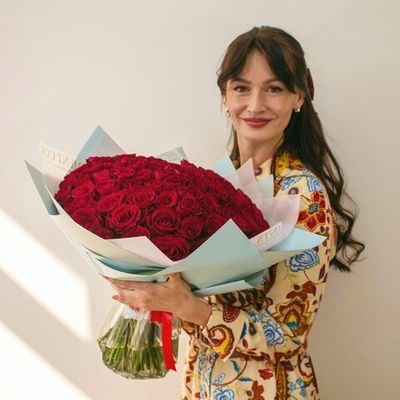 Розы красные 40 см (Premium) 71 шт