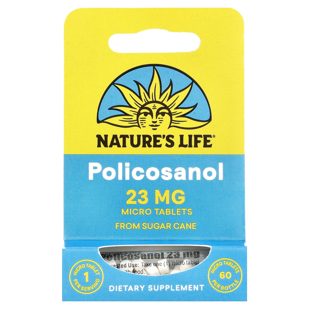 Nature's Life, поликозанол, 23 мг, 60 микротаблеток