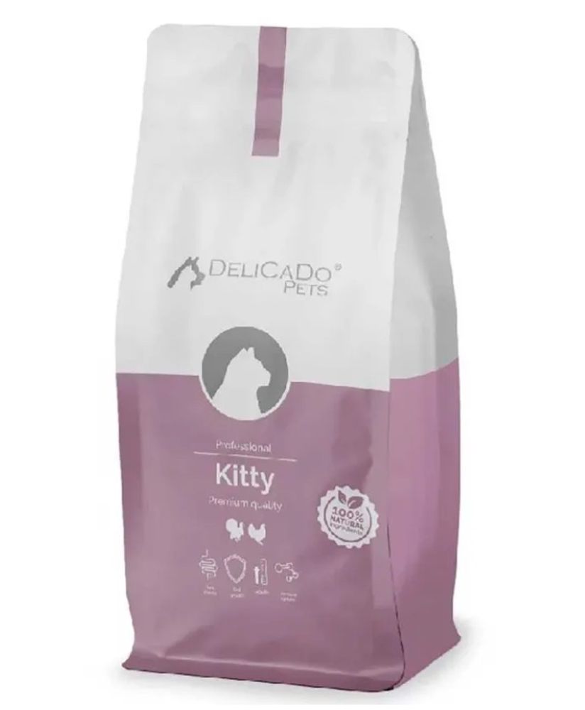 DELICADO KITTY Корм д/котят с курицей и индейкой 1,5кг