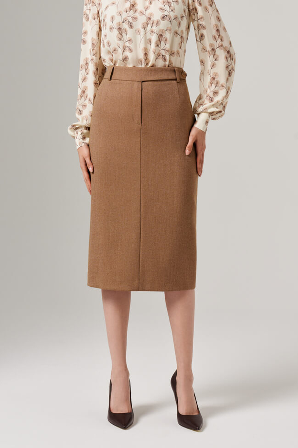 4845 Юбка женская (кофейно-бежевый)