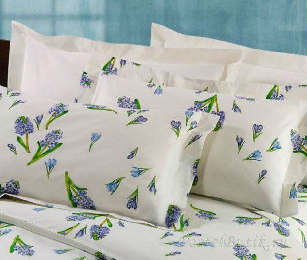 Постельное белье 2 спальное евро макси Mirabello Primi Fiori фиолетовое