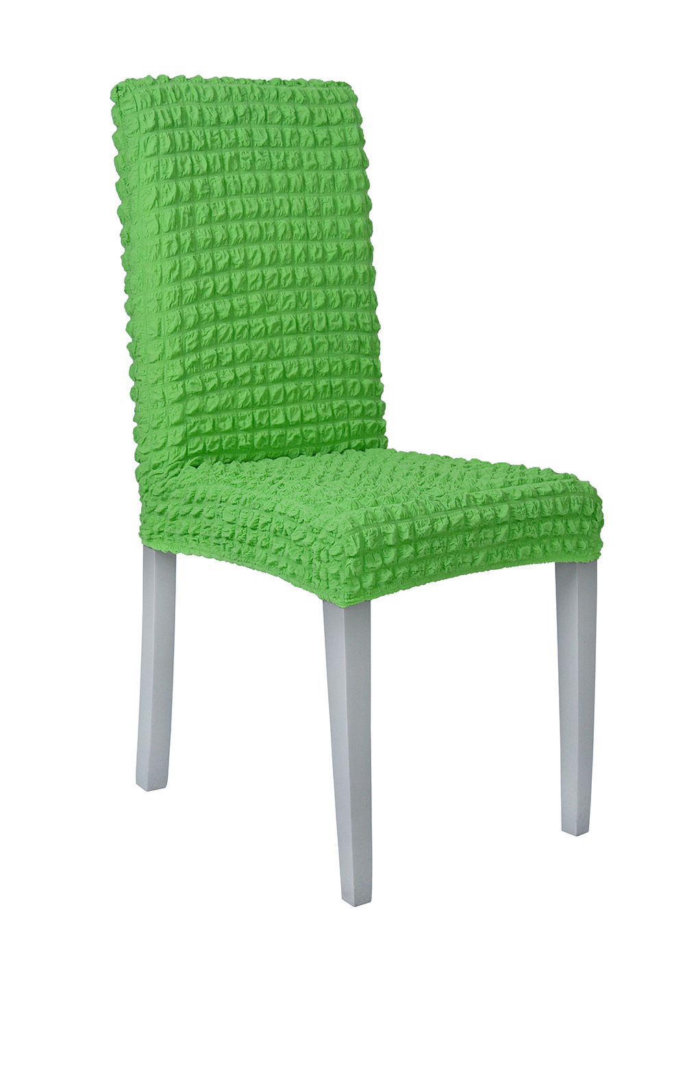 Чехол на стул без оборки со спинкой, цвет Фисташковый