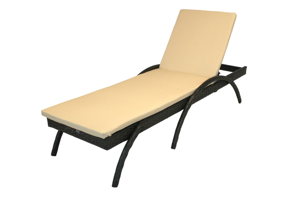 Лежак-шезлонг Garden Story Риччи ротанг искусственный (коричневый) 1 уп (ротанг корич, подушка беж) (Т)