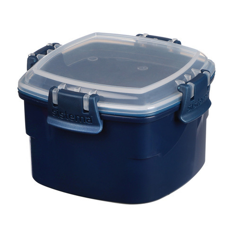 Контейнер двухуровневый 400мл Sistema Renew синий