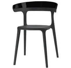 Стул пластиковый Luna, черный