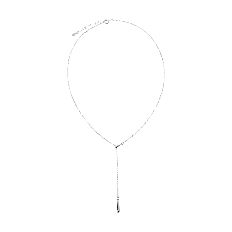 Колье Серебряная Утонченная Капля