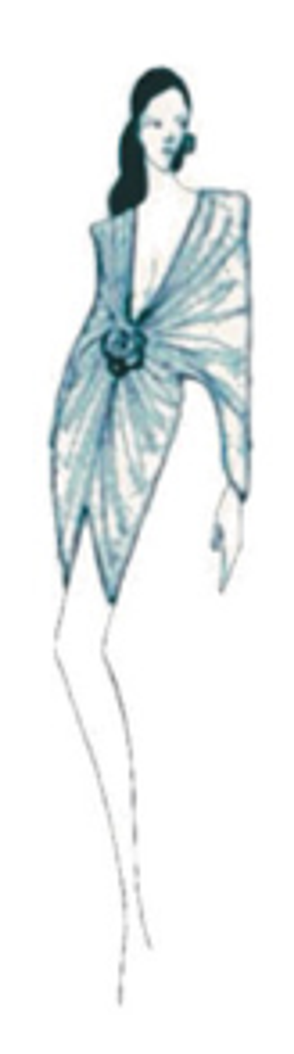 Платье драпированное миди из шифона