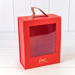 Коробка сборная 18х8.5х23 см на магнитах (Красный)