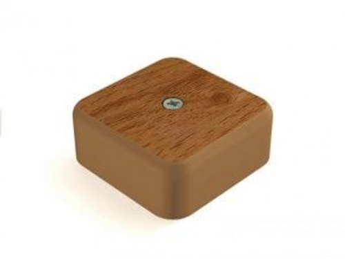 Коробка распаечная о/у 50х50х20 орех IP40