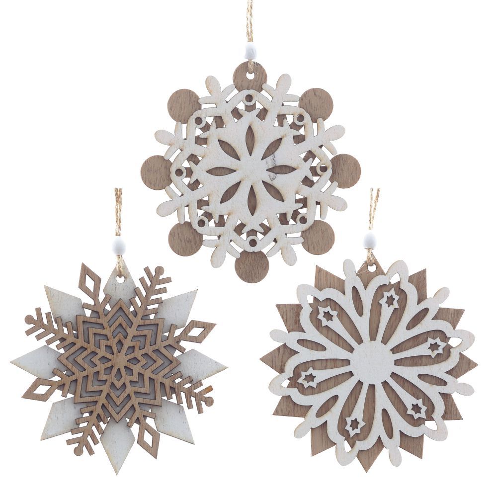 GAEM Украшение новогоднее "Снежинка", L10 W0,5 H10,5 см, 3в.