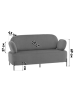 Диван Кэнди велюр светло-серый