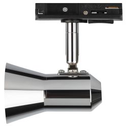 Трековый светильник однофазный ЭРА Taper TR37-GU10 CH под лампу GU10 хром | Однофазные светильники под лампу