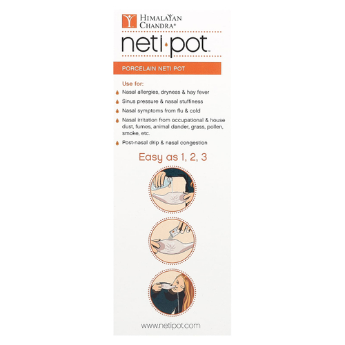 Himalayan Chandra, фарфоровый горшок для нети с пакетиками соли нети, 2,16 г