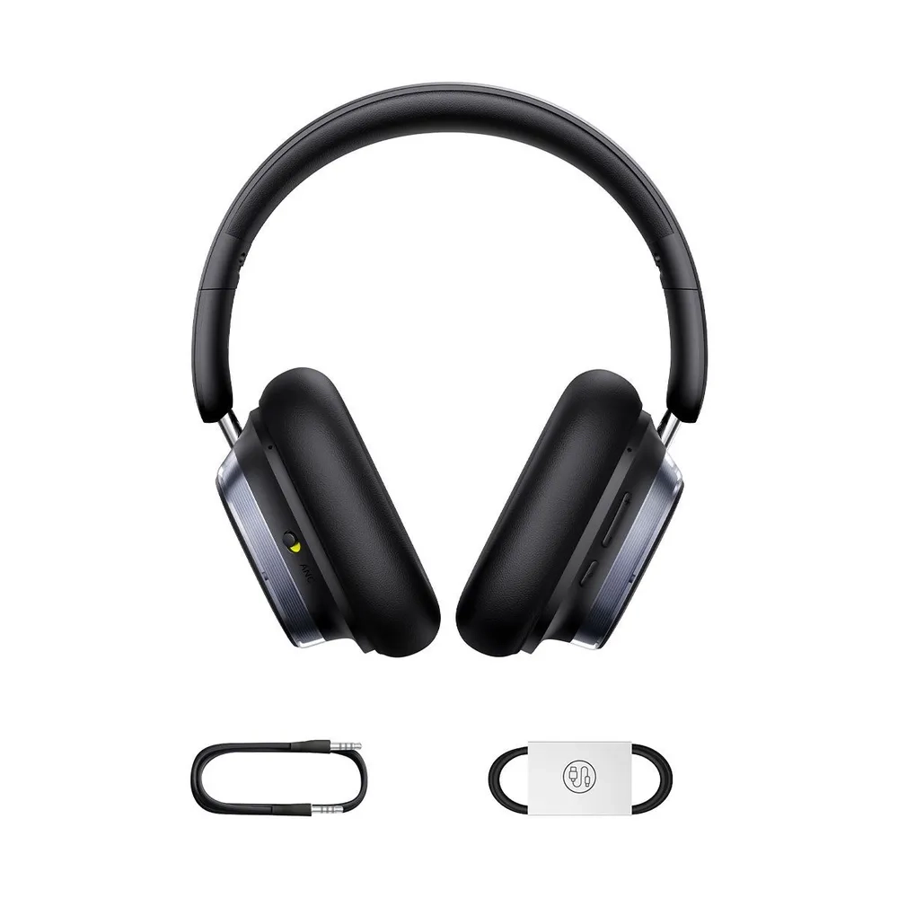 Наушники Baseus Bowie H1s, Bluetooth 5.4, шумоподавление, чёрные