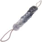 Мочалка для тела «PREMIUM - BOTAGA», цвет чёрный / серый, 46*29*5,5см, 60грамм (зип пакет и наклейка Ultramarine)✦