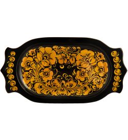 Народные промыслы ХЛ-054/2 Лоточек 260х140х25 (Хохлома)