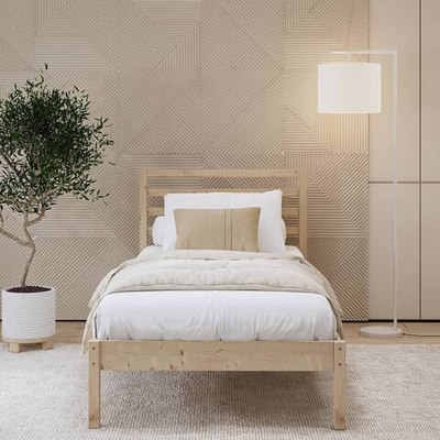 Односпальная кровать, ТИРАНА, 90х200 см, сосна