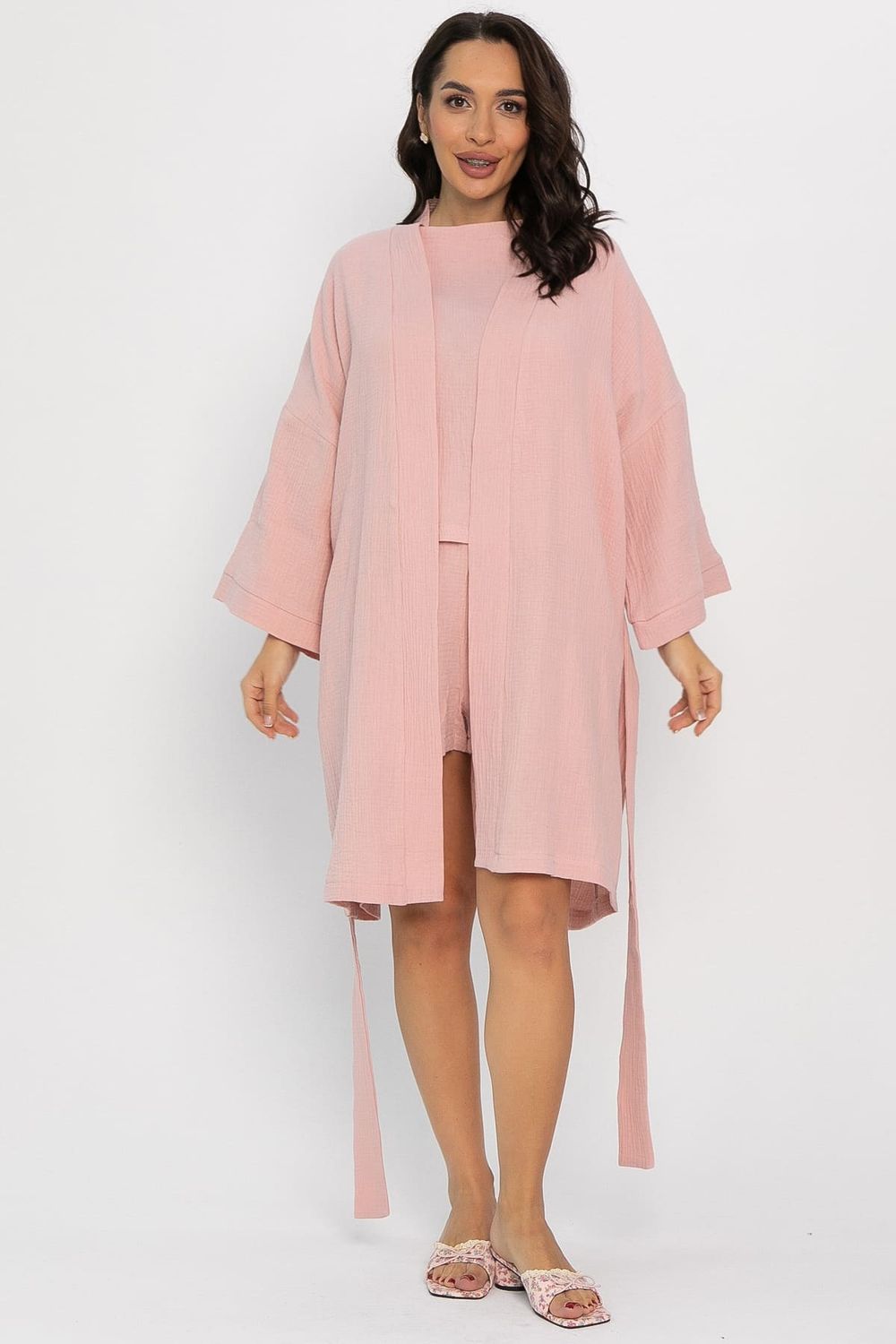 Халат-кимоно Муслин (розовое) П14578-52М LT Collection
