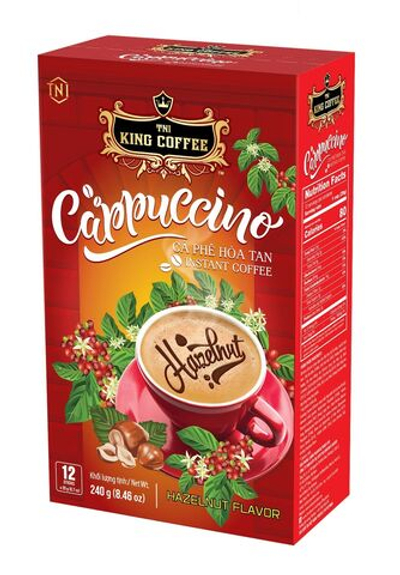 Растворимый кофе Капучино Лесной Орех "King Coffee" Cappuccino Hazelnut, 12 стиков по 20 г