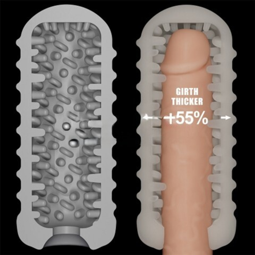 Мастурбатор-насадка с вибрацией Lovetoy Knights Ring Wavy (13,5*5,5 см)