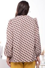 Блуза "Анима" ( капучино / абстракция) Б7525 LT Collection
