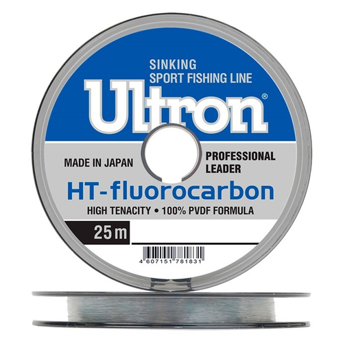 Леска ULTRON Fluorocarbon 0,27 мм., 6,0 кг, 25 м, прозрачная