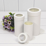 Коробка Ювелирная 9.5х18 см Набор 3 шт с окошком (Белый)