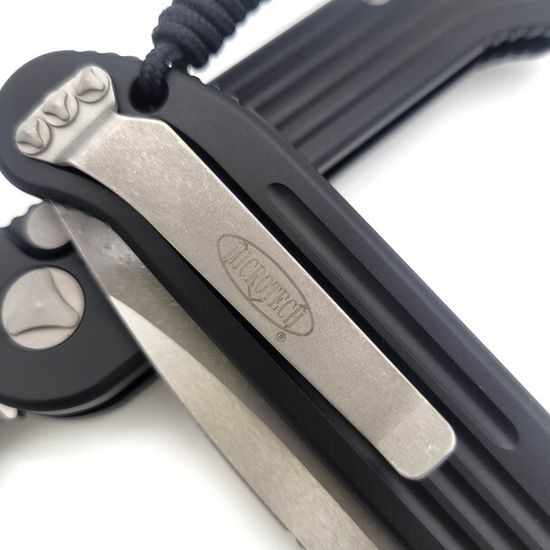 Автоматический нож Microtech MT_135-10AP LUDT, алюм.чёрная рук-ть, клинок M390, апокалиптик