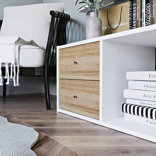 QBox Набор ящиков (2 шт) - H1145 ST10 Дуб Бардолино натуральный