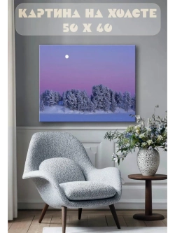 Картина на стену 40 X 50 Зимний пейзаж
