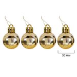 Шары новогодние ёлочные "Black&Gold", НАБОР 130 предметов, черный/золото, пластик, ЗОЛОТАЯ СКАЗКА, 592183