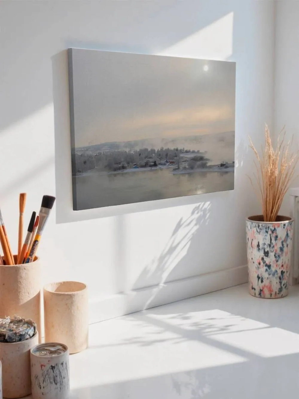 Картина на стену 40 X 50 Зимнее озеро