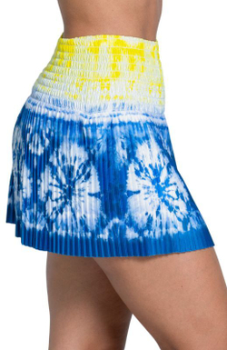 Теннисная юбка Lucky in Love Shibori Wave 14" - королевская