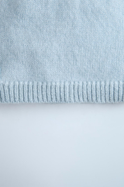 ZARA ШАПОЧКА Из 100% КАШЕМИРА, ГОЛУБОЙ