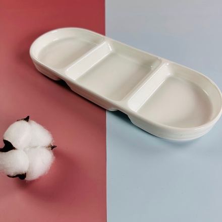 Lenardi 181-219 Менажница 26,5см BIANCO в под.уп.(х32)Фарфор