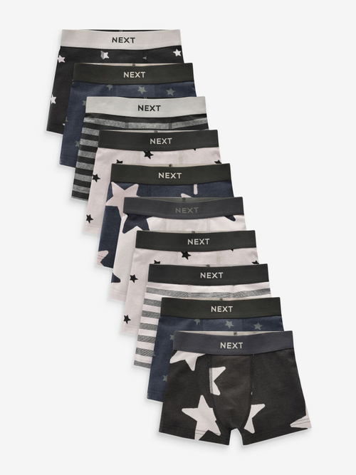 Трусы для мальчика Next 430-366, 10 шт., Черный, Серый