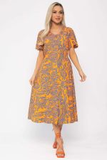 Платье Иоланда (оранжево-синее) П13677-5М LT Collection